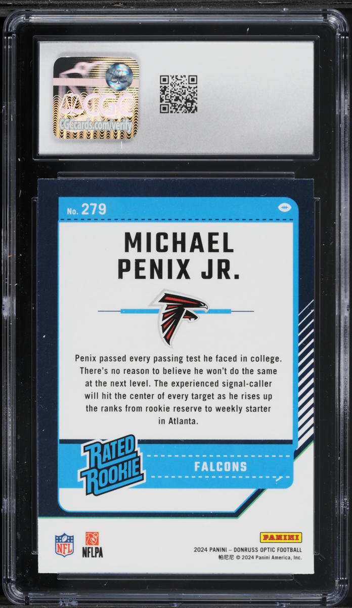 2024 Donruss Optic Michael Penix Jr. ROOKIE #279 CGC 9 MINT