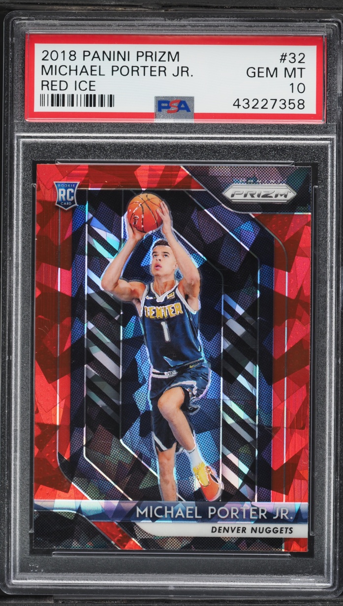2018 Panini Prizm Red Ice Michael Porter Jr. ROOKIE #32 PSA 10 GEM MINT