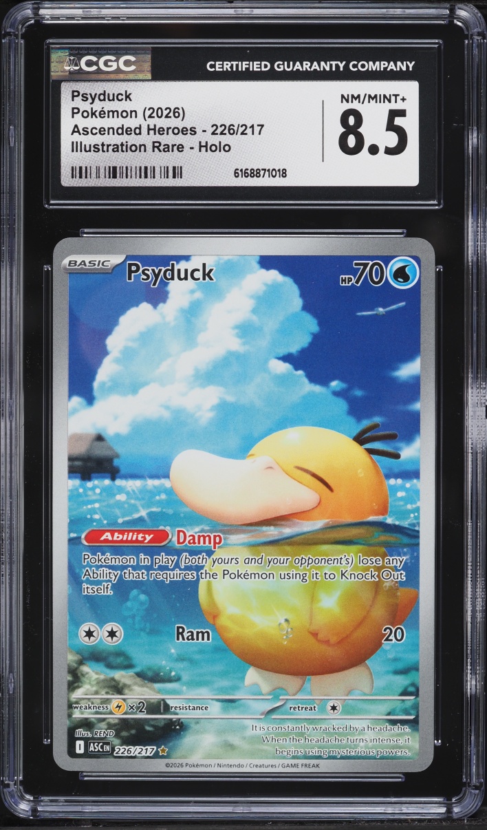 2026 Pokemon Mega Evolution Ascended Heroes IR Psyduck #226 CGC 8.5 NM-MT+