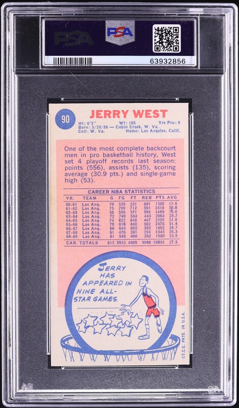 1969 Topps Basketball Jerry West #90 PSA 5.5 EX+