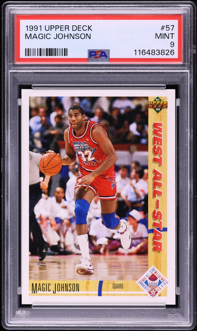 1991 Upper Deck Basketball Magic Johnson #57 PSA 9 MINT