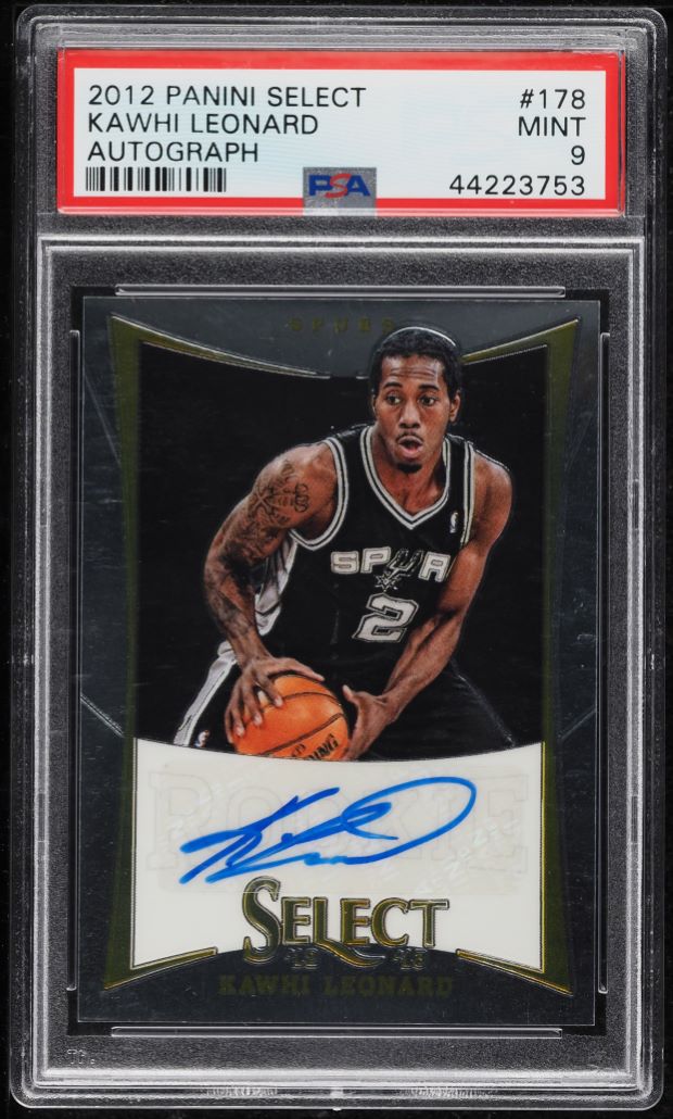 2012 Select Silver Prizm Kawhi Leonard ROOKIE AUTO /199 #178 BGS