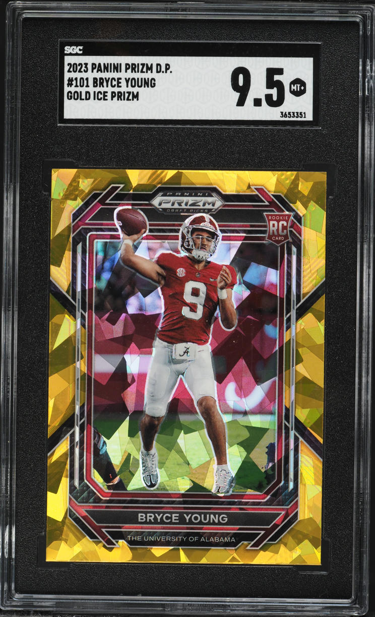 2023 Panini Prizm Draft Picks Gold Ice Bryce Young ROOKIE #101 SGC 9.5 MINT+