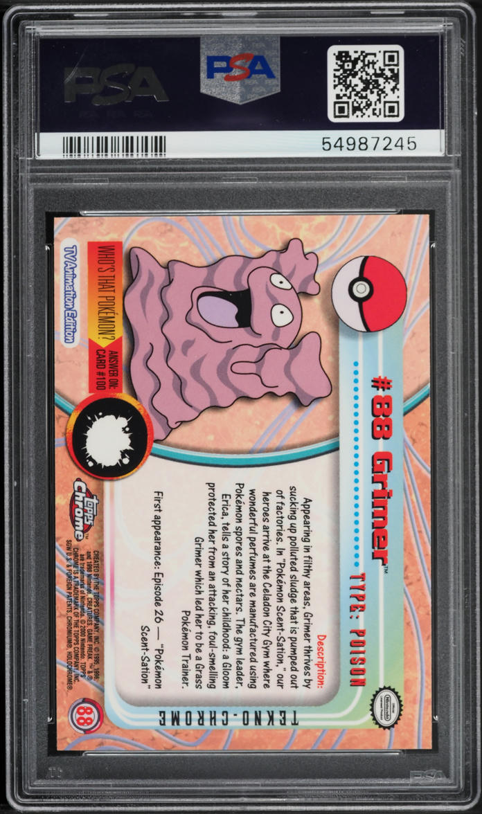 2000 Topps Chrome Pokemon Series 2 Tekno Grimer #88 PSA 10 GEM MINT