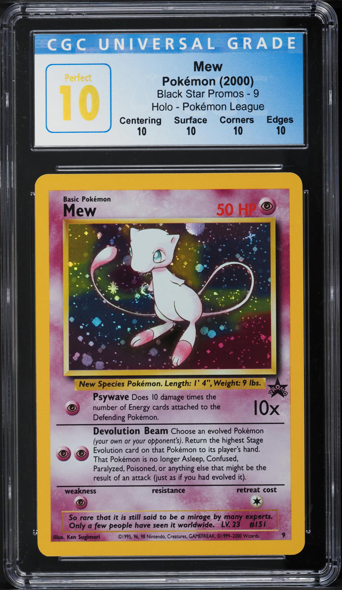 2000 Pokemon League Black Star Promo Holo Mew #9 CGC 10 PERFECT