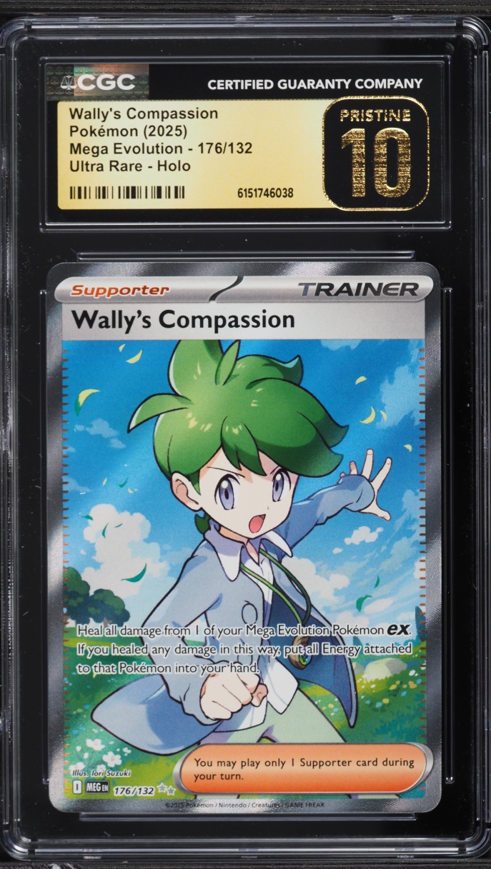 2025 Pokemon Mega Evolution Full Art Wally's Compassion #176 CGC 10 PRISTINE