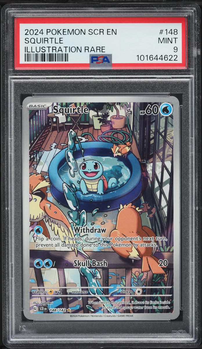 2023 Pokemon Scarlet & Violet Stellar Crown IR Squirtle #148 PSA 9 MINT
