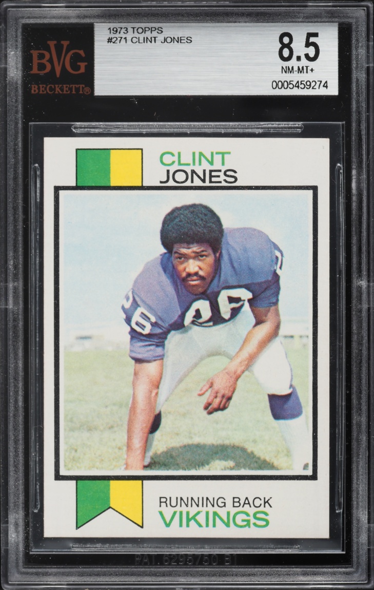 1973 Topps Football Clint Jones #271 BVG 8.5 NM-MT+