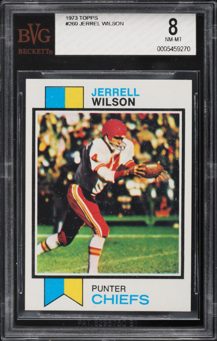1973 Topps Football Jerrel Wilson #260 BVG 8 NM-MT