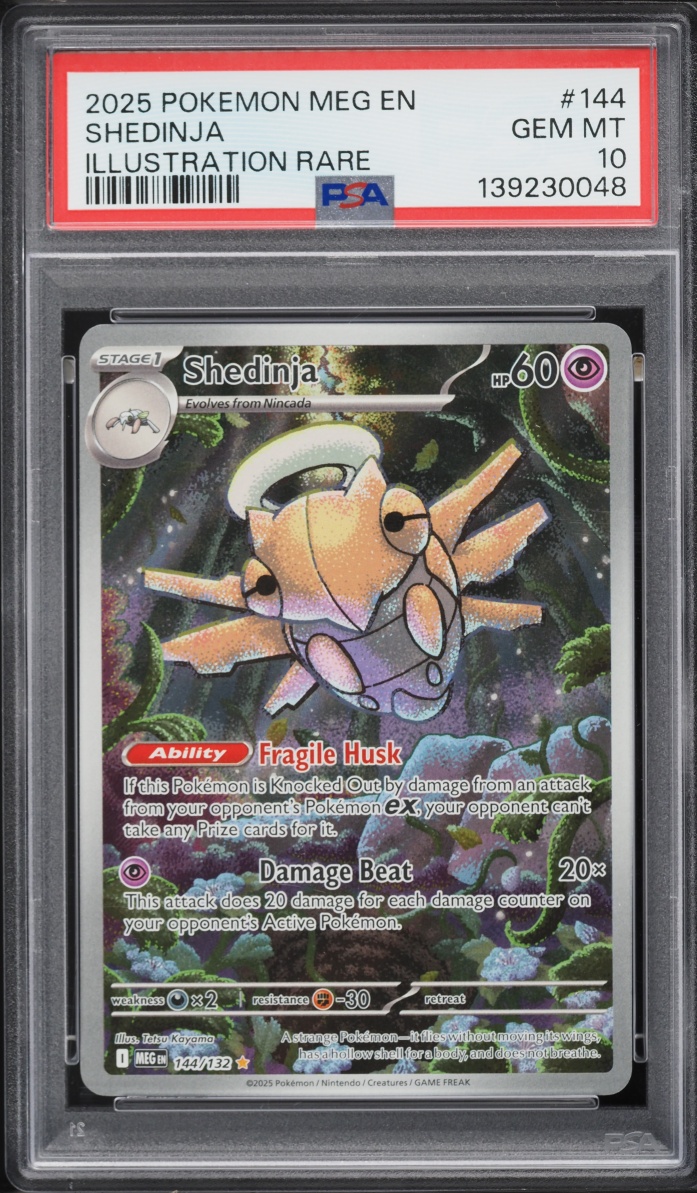 2025 Pokemon Mega Evolution IR Shedinja #144 PSA 10 GEM MINT