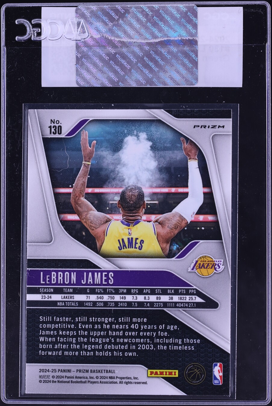 2024 Panini Prizm Green LeBron James #130 CGC AUTH