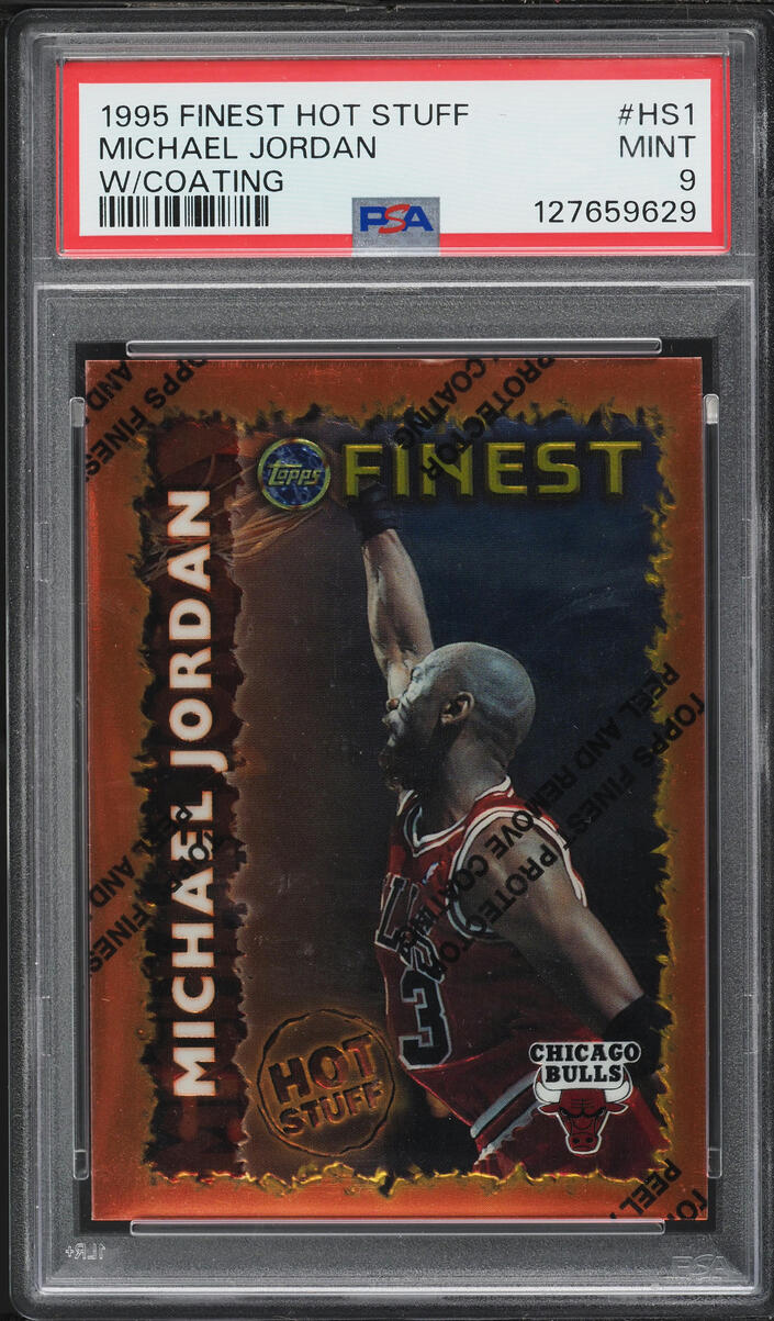1995 Finest Hot Stuff w/ Coating Michael Jordan #HS1 PSA 9 MINT