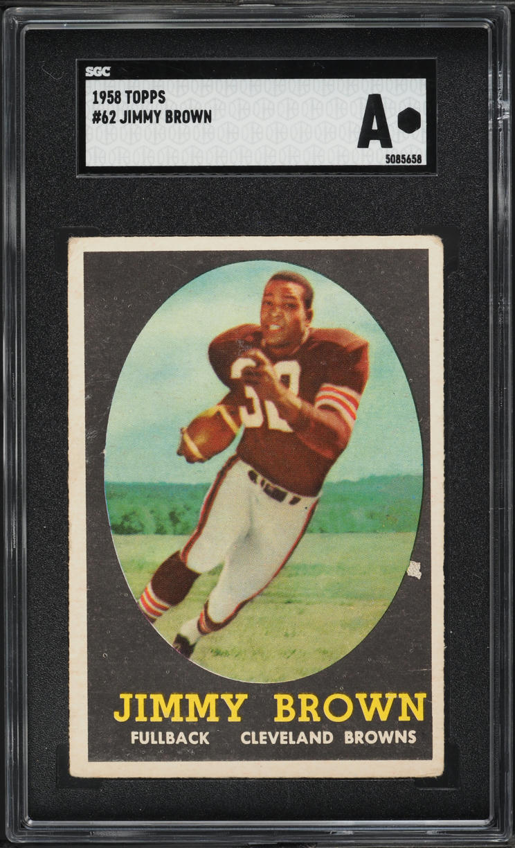 1958 Topps Football Jim Brown ROOKIE #62 SGC AUTH