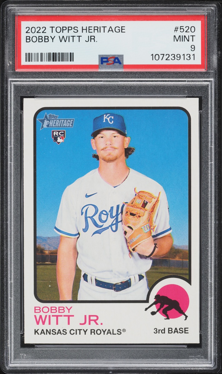 2022 Topps Heritage Bobby Witt Jr ROOKIE #520 PSA 9 MINT