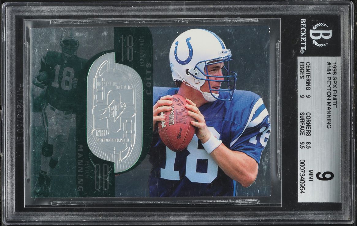 1998 SPx Finite Peyton Manning ROOKIE /1998 #181 BGS 9 MINT