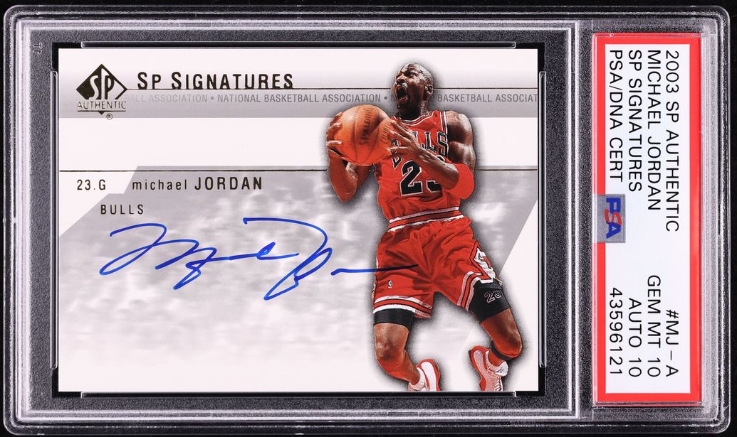 2003 SP Authentic Signatures Michael Jordan AUTO DNA 10 #MJ-A PSA