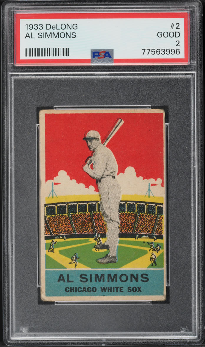 1933 DeLong Al Simmons #2 PSA 2 GD