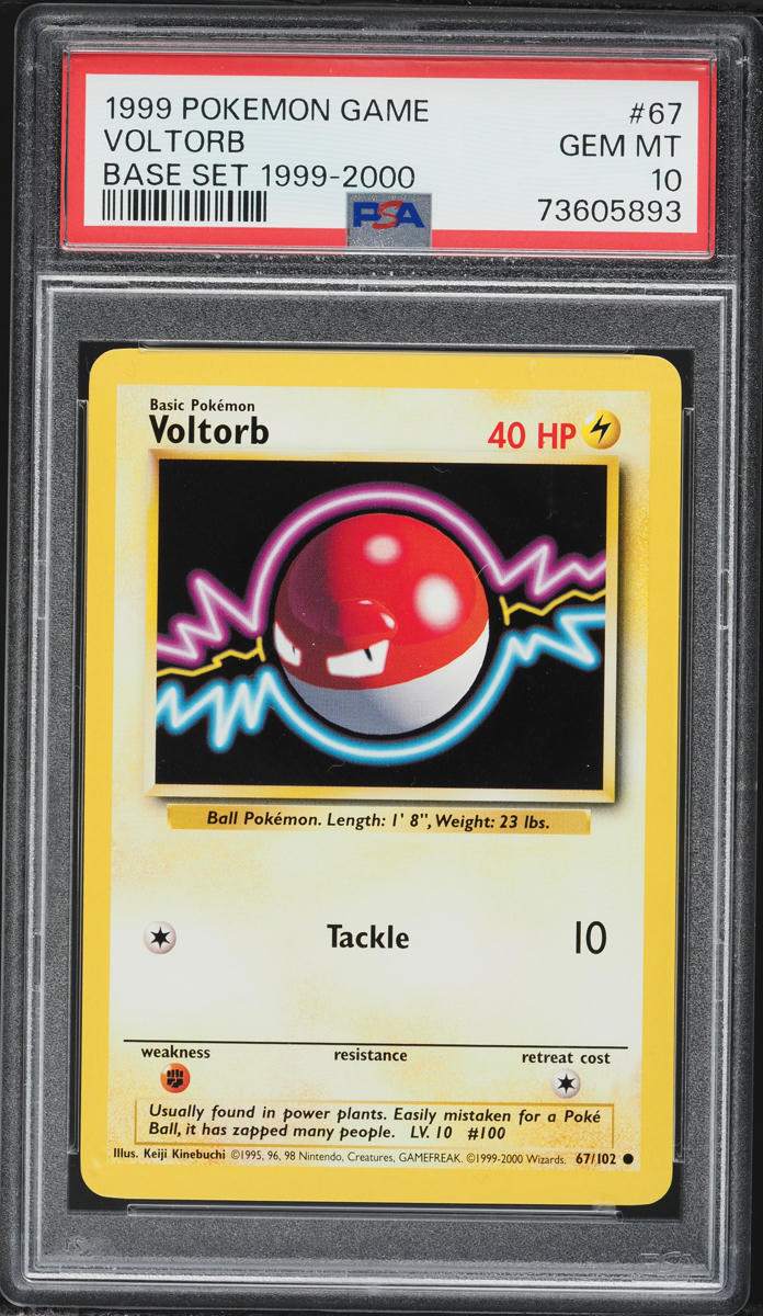 1999-2000 Pokemon Base Set Voltorb #67 PSA 10 GEM MINT