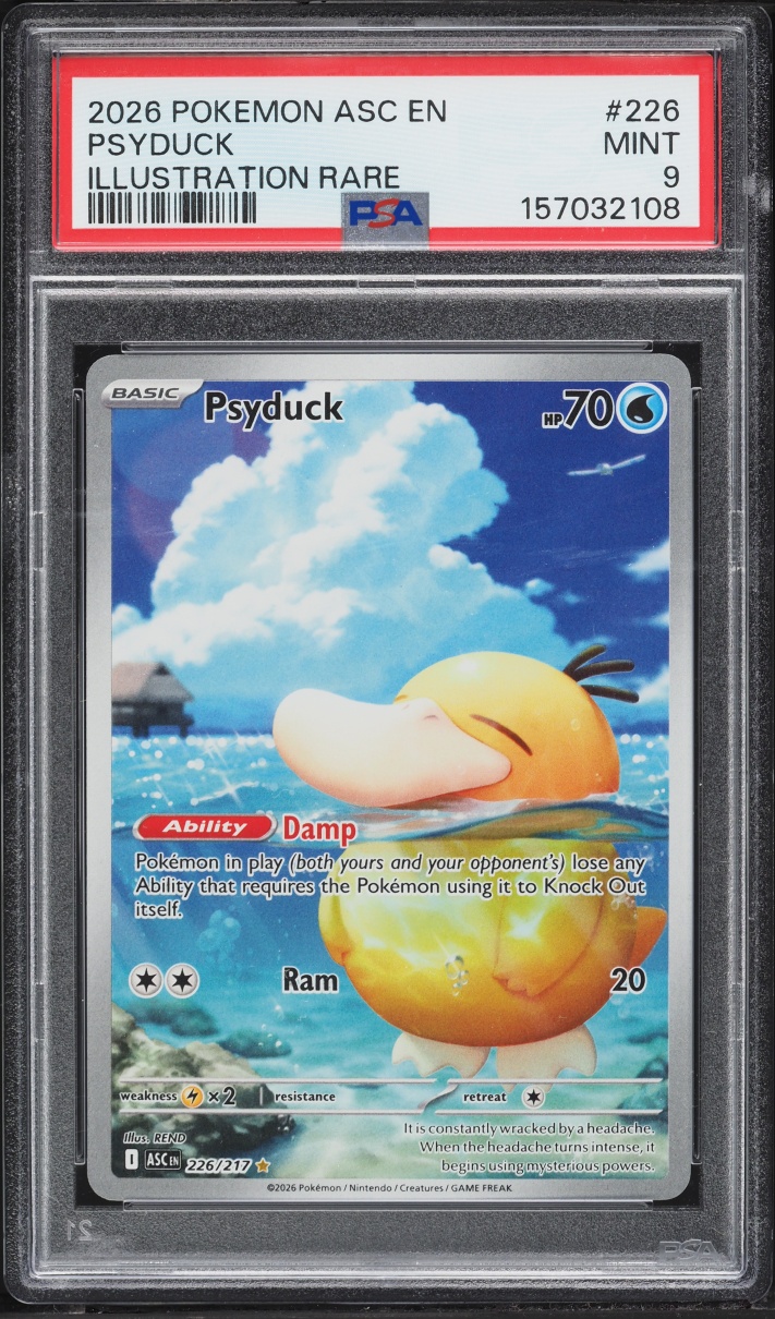 2026 Pokemon Mega Evolution Ascended Heroes IR Psyduck #226 PSA 9 MINT
