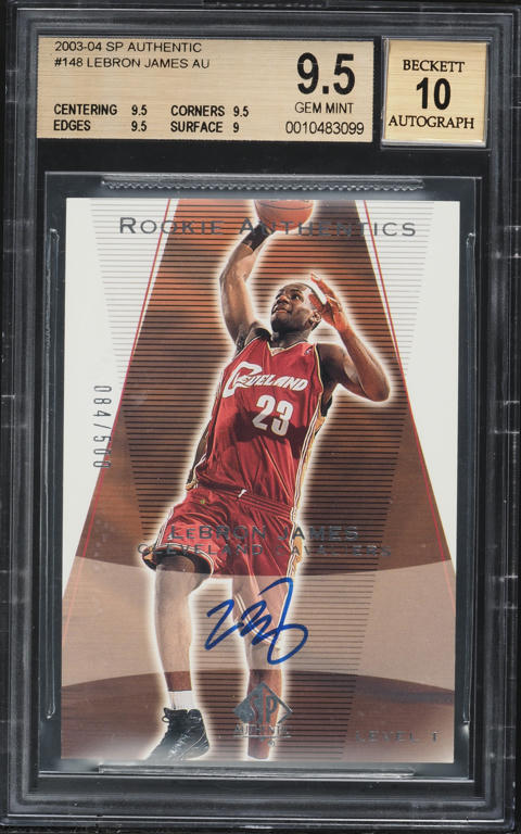 2003 Fleer E-X Essential Credentials Now LeBron James ROOKIE /102