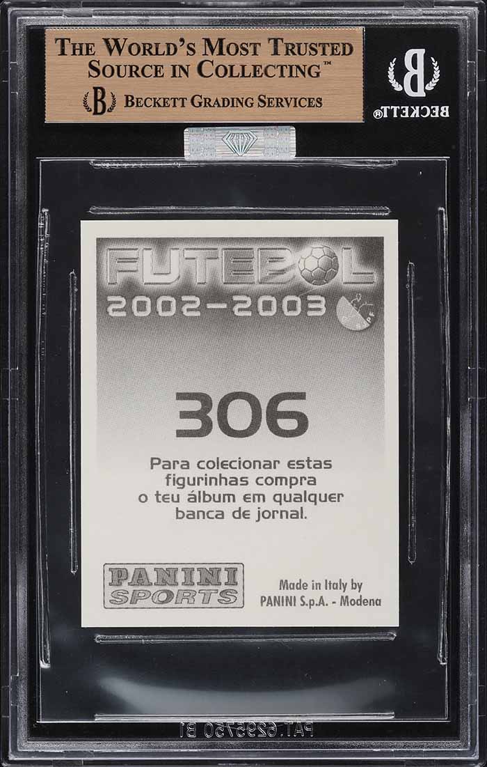 2002 Panini Futebol Portugal Stickers Cristiano Ronaldo ROOKIE #306 MBA BGS 10