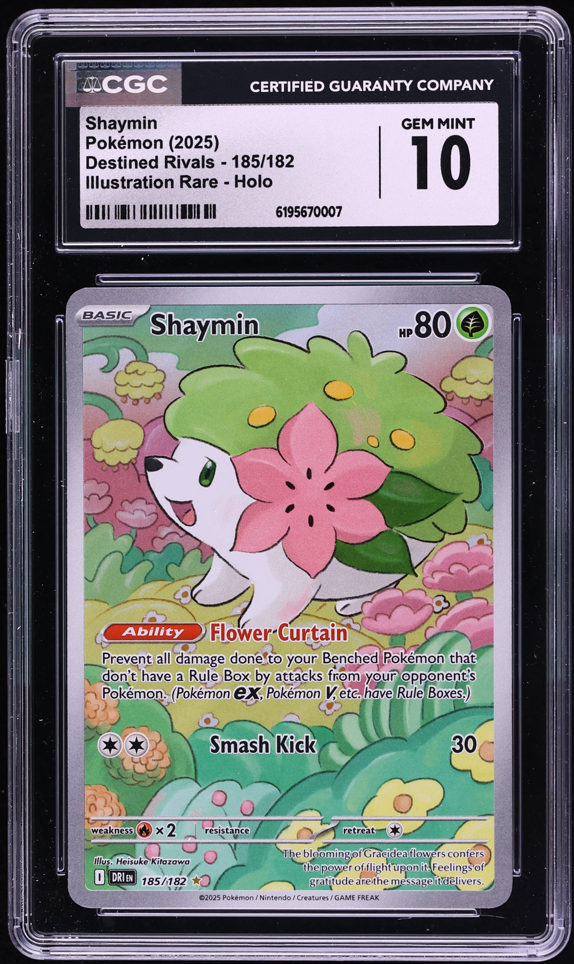2025 Pokemon Scarlet & Violet Destined Rivals IR Shaymin #185 CGC 10 GEM MINT