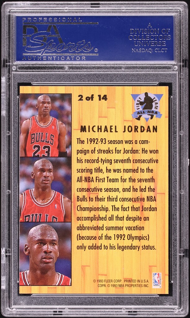 1993 Ultra All NBA Michael Jordan #2 PSA 10 GEM MINT