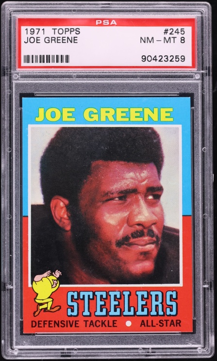 1971 Topps Football Joe Greene ROOKIE #245 PSA 8 NM-MT