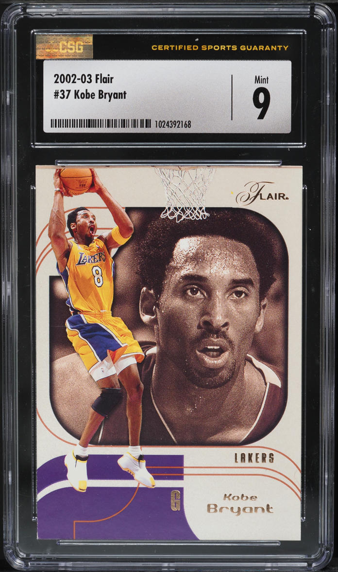 2002 Flair Basketball Kobe Bryant #37 CSG 9 MINT