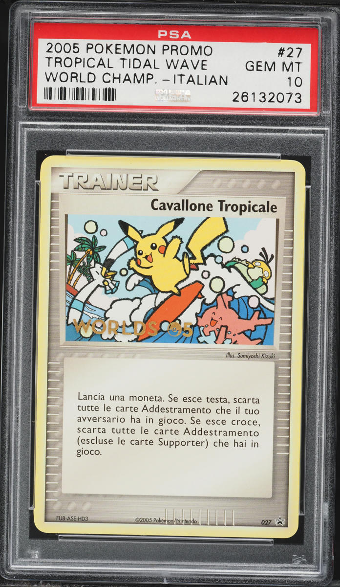 2005 Pokemon Italian World Championships Promo Tropical Tidal Wave #27 PSA 10 GEM MINT