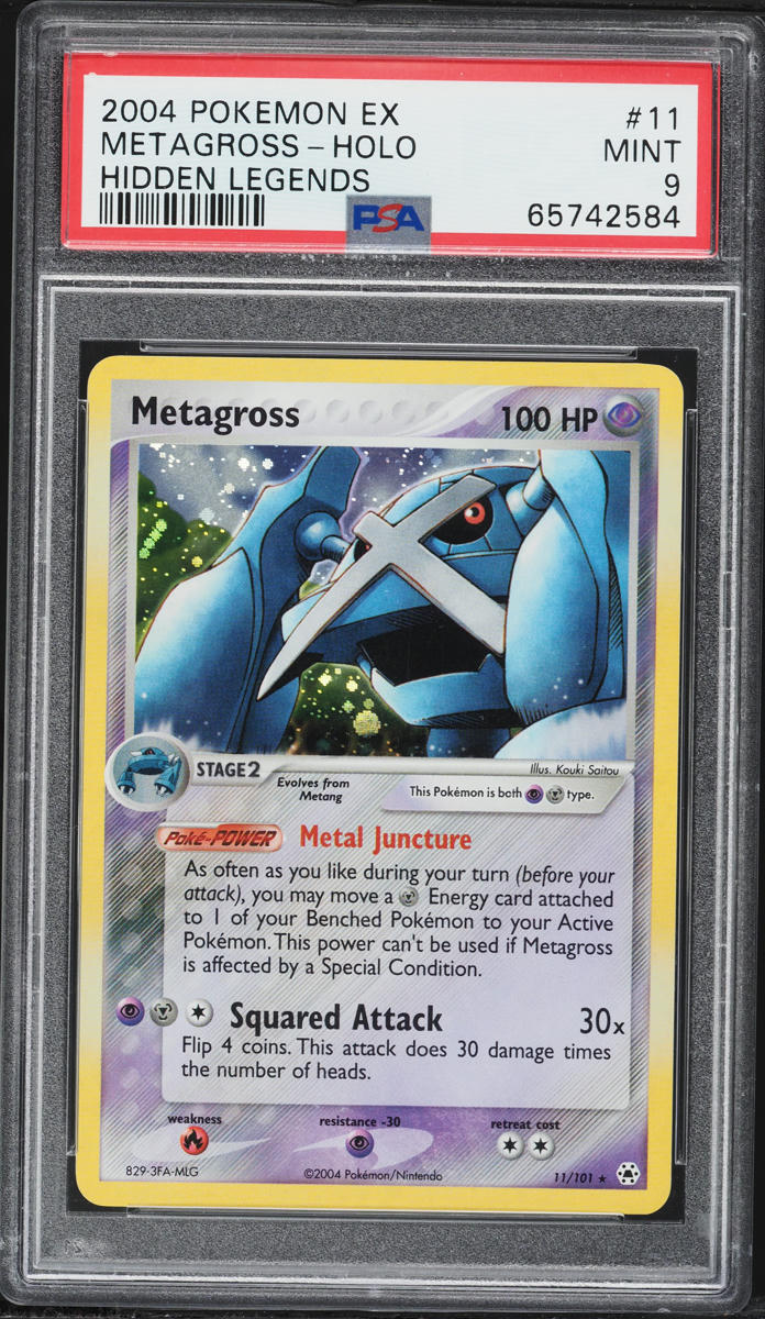 2004 Pokemon EX Hidden Legends Holo Metagross #11 PSA 9 MINT