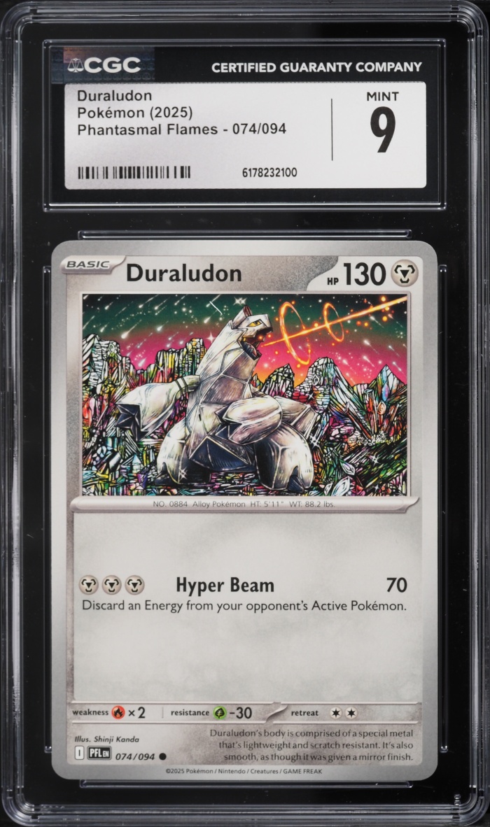 2025 Pokemon Mega Evolution Phantasmal Flames Duraludon #074 CGC 9 MINT