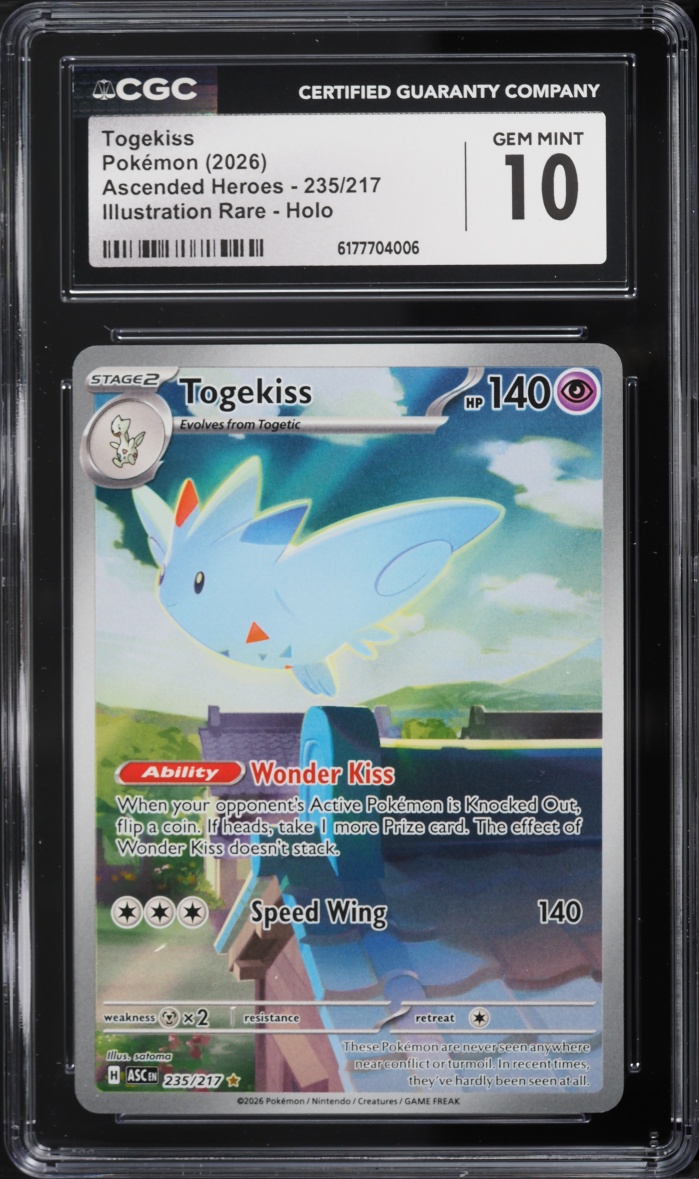 2026 Pokemon Mega Evolution Ascended Heroes IR Togekiss #235 CGC 10 GEM MINT