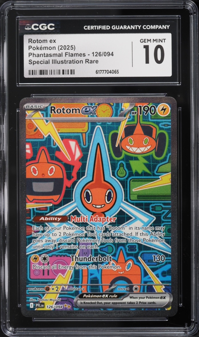 2025 Pokemon Mega Evolution Phantasmal Flames SIR Rotom ex #126 CGC 10 GEM MINT