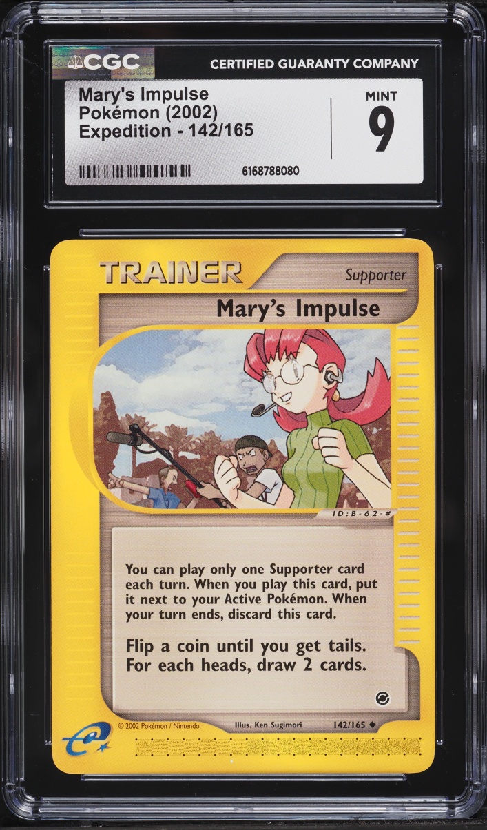 2002 Pokemon Expedition Mary's Impulse #142 CGC 9 MINT