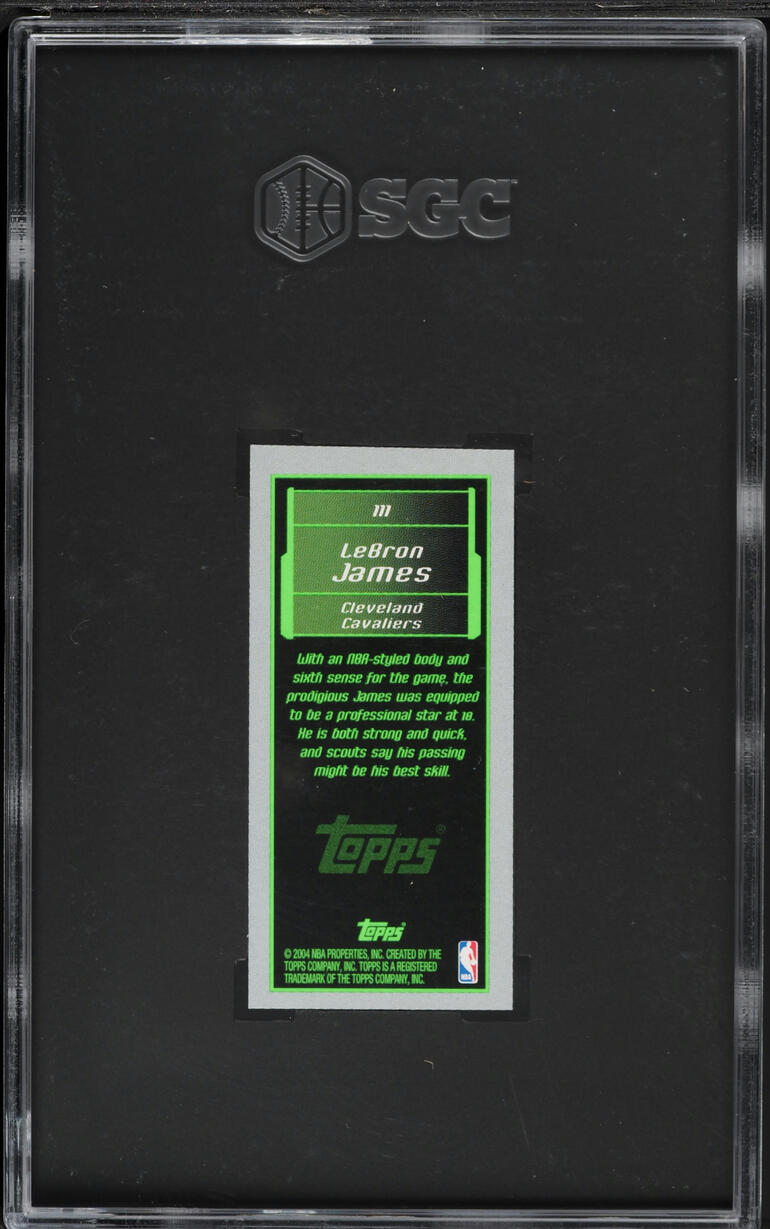 2003 Topps Matrix Mini Topps Back LeBron James ROOKIE #111 SGC 8 NM-MT