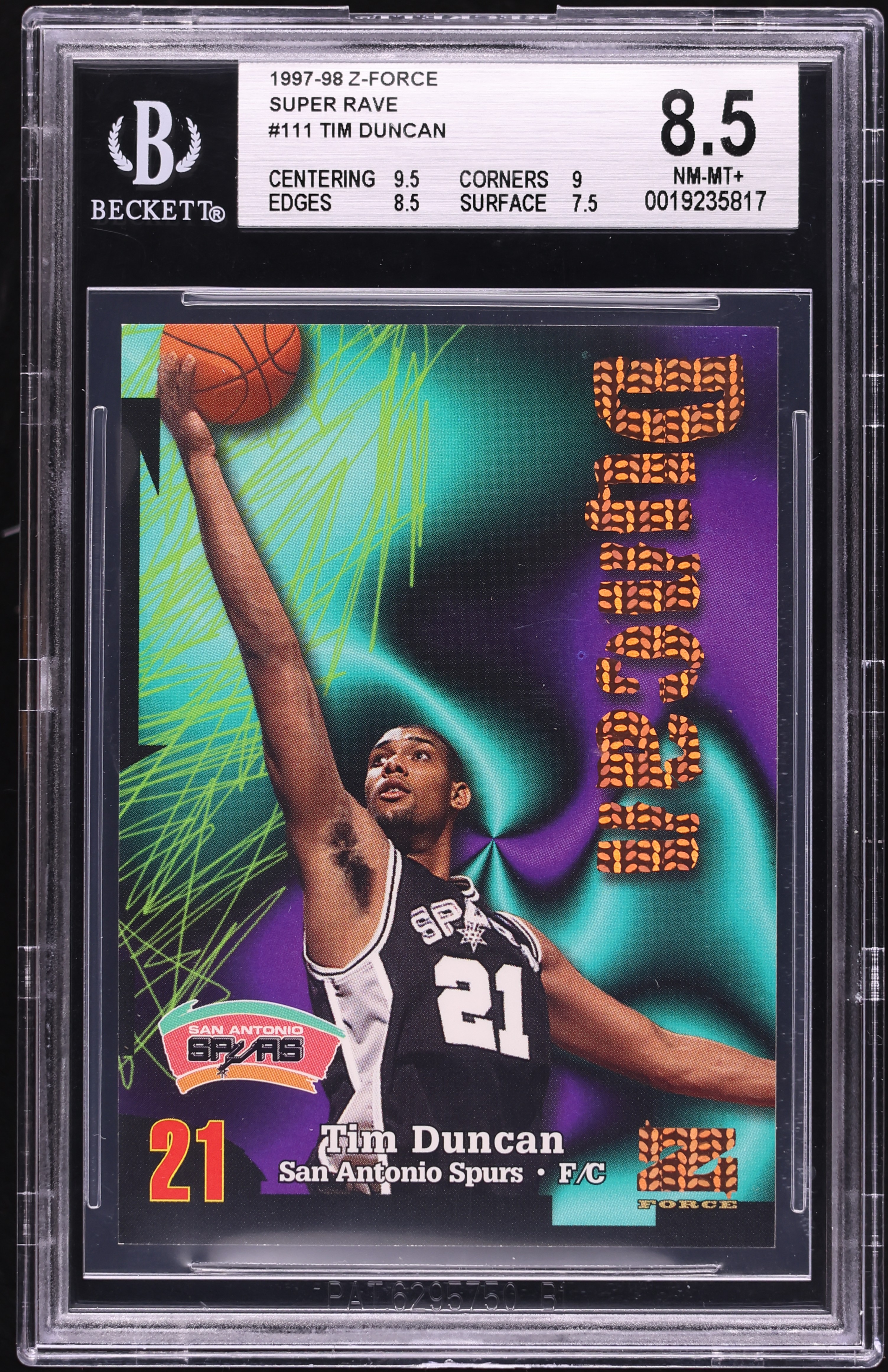 97-98 l Universe Tim Duncan 7枚セット 97-98 l Universe Tim Duncan