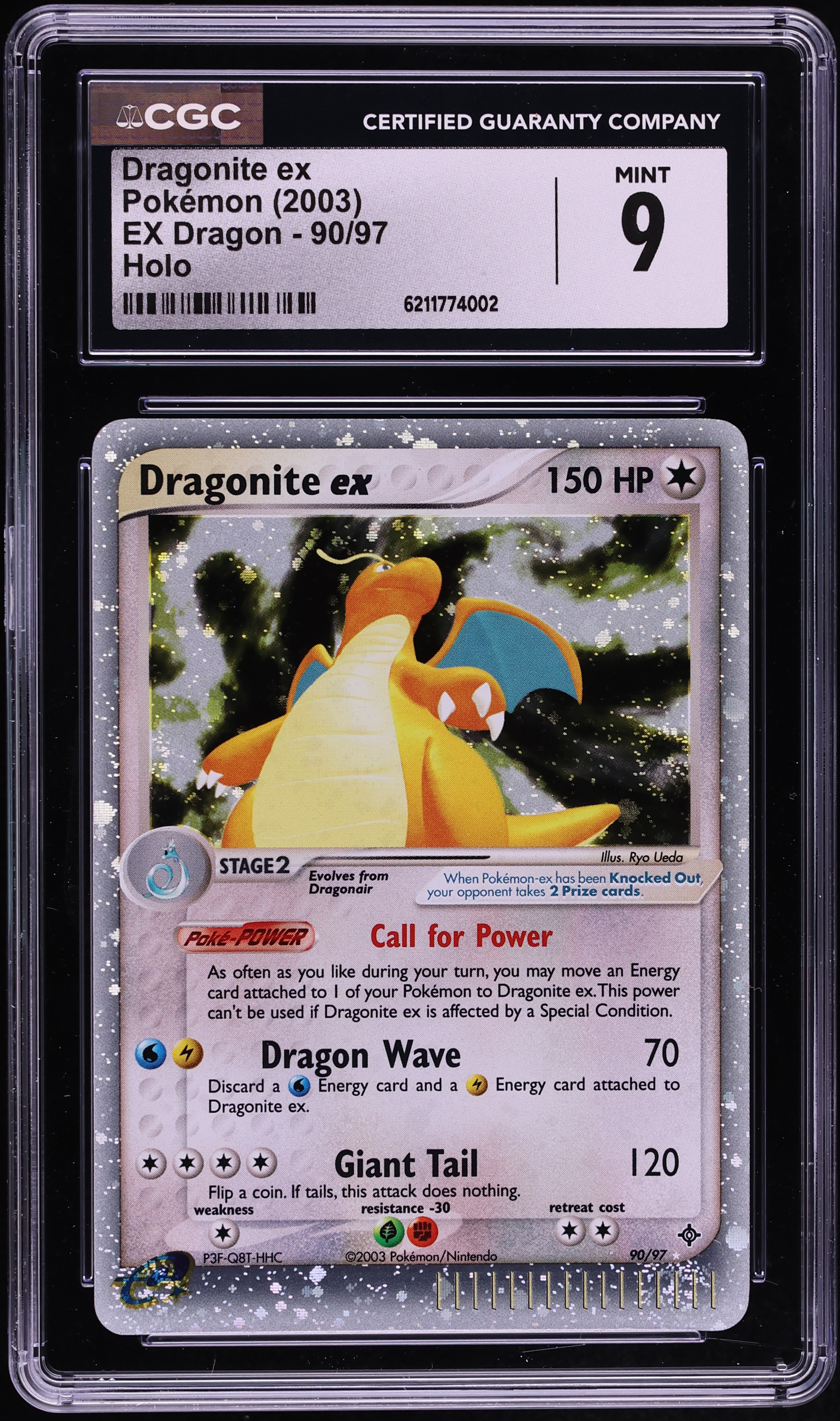 2003 Pokemon EX Dragon Holo Dragonite Ex #90 CGC 9 MINT