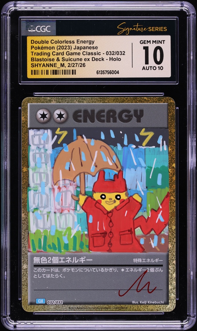 2023 Pokemon Japanese TCG Classic Holo Double Colorless Energy AUTO CGC Signature Series 10 GEM