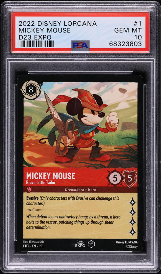 ロルカナ D23 2022 Mickey Mouse 鑑定済６サイン入 2022 Disney Lorcana Promo D23 Expo Mickey Mouse #1 PSA 10 GEM MINT