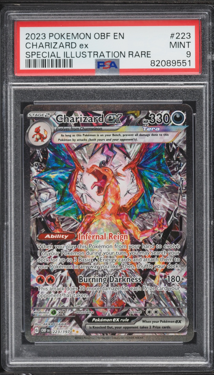 2023 Pokemon Scarlet & Violet Obsidian Flames SIR Charizard EX #223 PSA 9 MINT