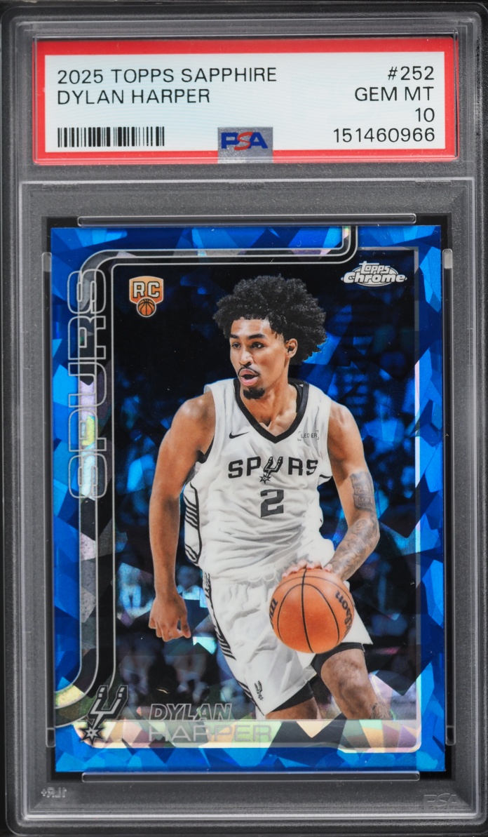 2025 Topps Chrome Sapphire Edition Dylan Harper ROOKIE #252 PSA 10 GEM MINT