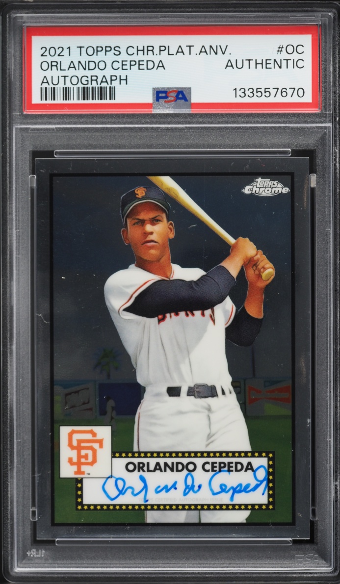2021 Topps Chrome Platinum Anniversary Orlando Cepeda AUTO #PA-OC PSA AUTH