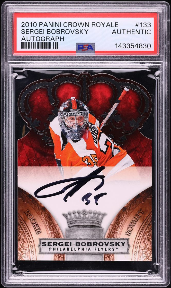 2010 Crown Royale Die-Cut Sergei Bobrovsky ROOKIE AUTO /499 #133 PSA AUTH