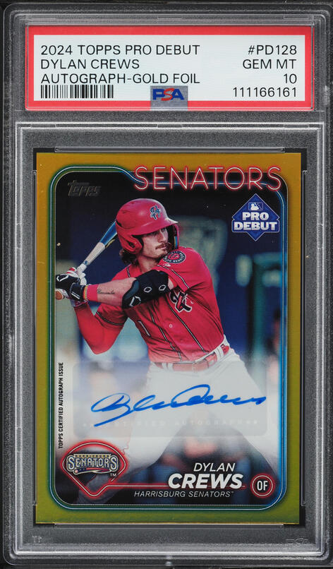 2024 Bowman Chrome Green Grass Dylan Crews PROSPECT AUTO /99 #CPA