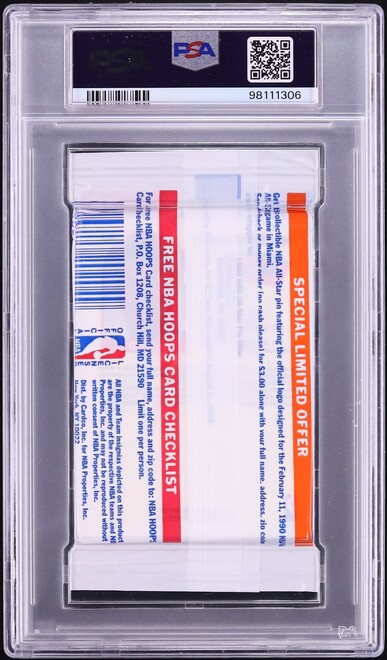 1989 Hoops Series 1 Plastic Pack DAVID ROBINSON TOP PSA 8 NM-MT