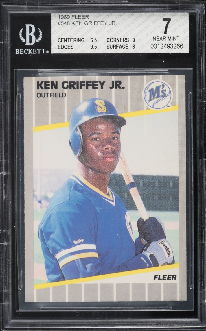 1989 Fleer Ken Griffey Jr. ROOKIE #548 BGS 7 NRMT