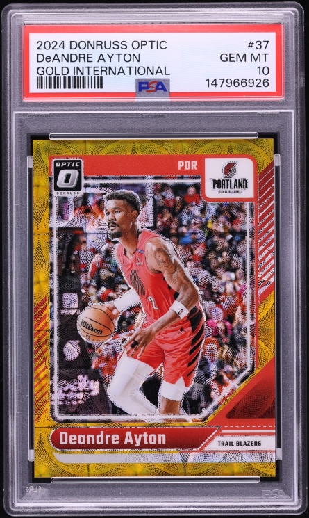 2024 Donruss Optic Gold International Deandre Ayton /10 #37 PSA 10 GEM MINT