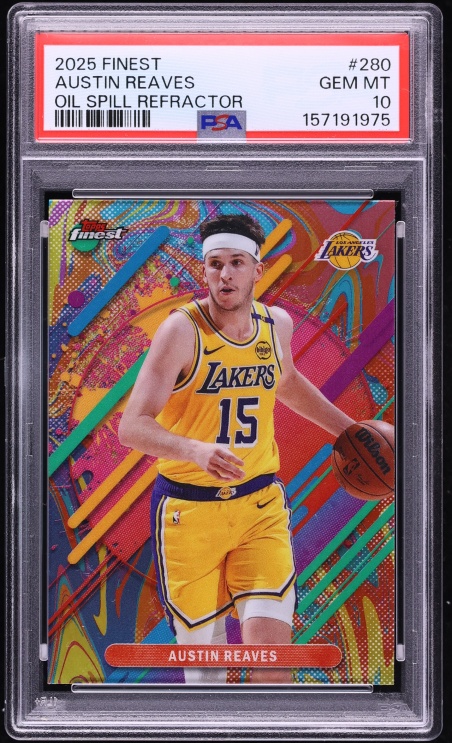 2025 Finest Oil Spill Refractor Austin Reaves #280 PSA 10 GEM MINT