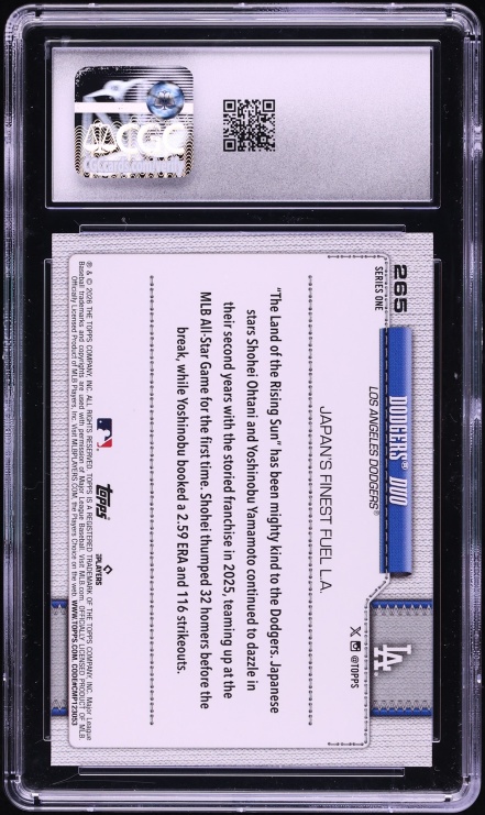 2026 Topps Dodgers Duo Holo Foil Shohei Ohtani & Yoshinobu Yamamoto #265 CGC 10 GEM MINT - Photo 2